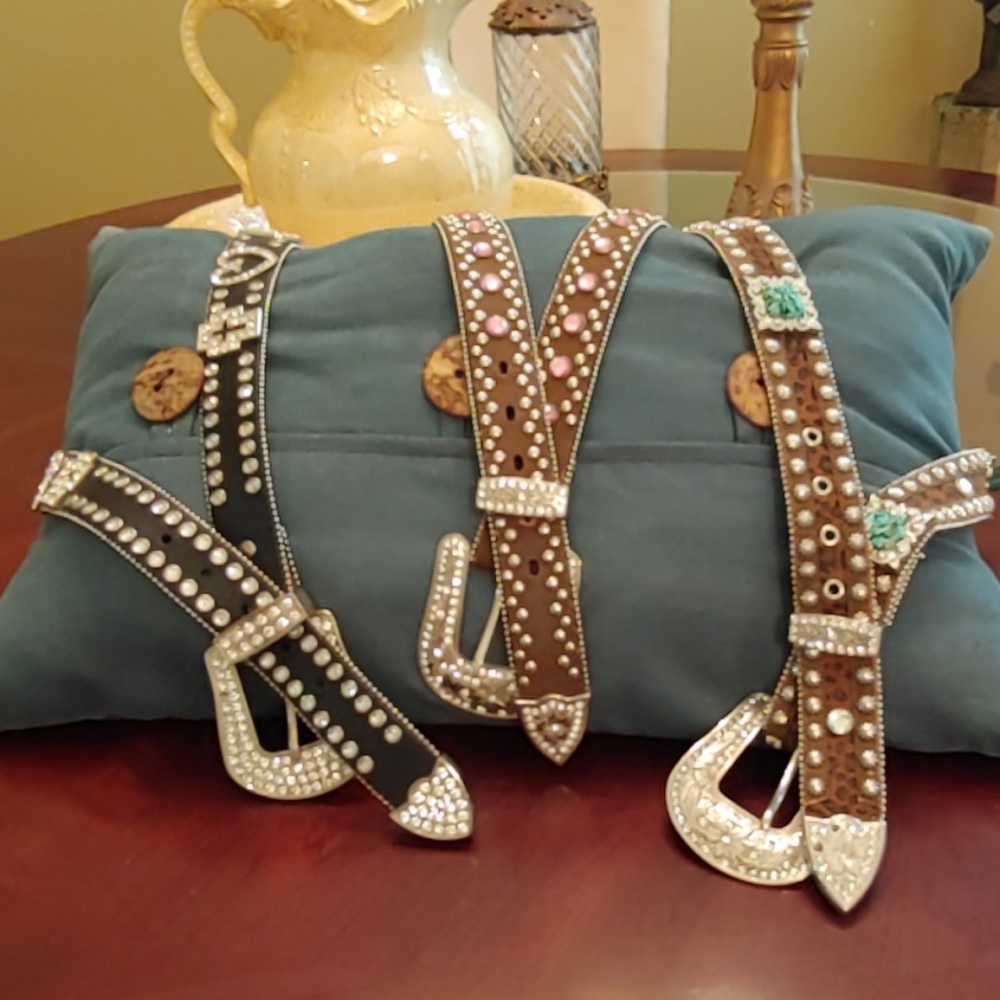 3 women's western belts